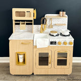 Little Chef Cyprus Medium Play Kitchen - Light Oak/White
