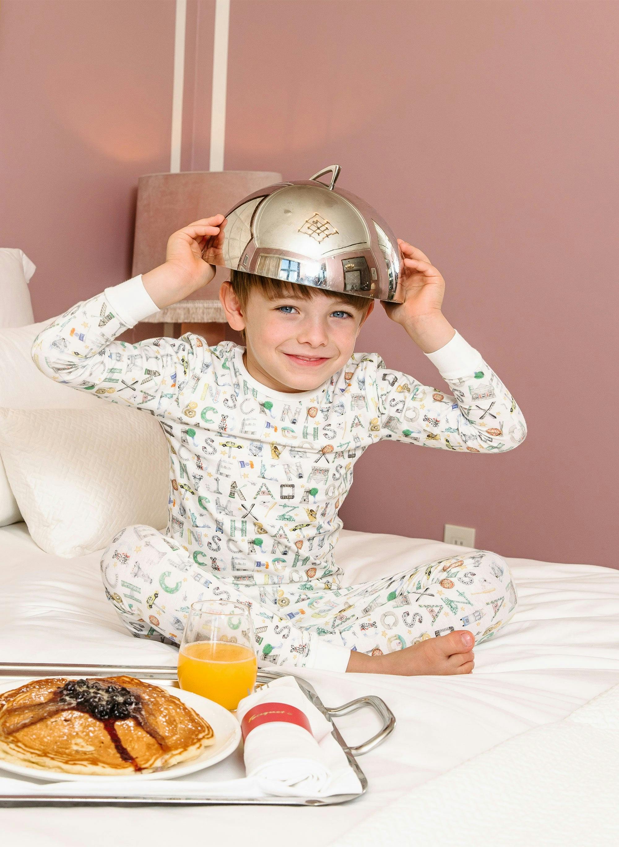 Children's Two Piece Organic Pajamas - NYC Alphabet Soup