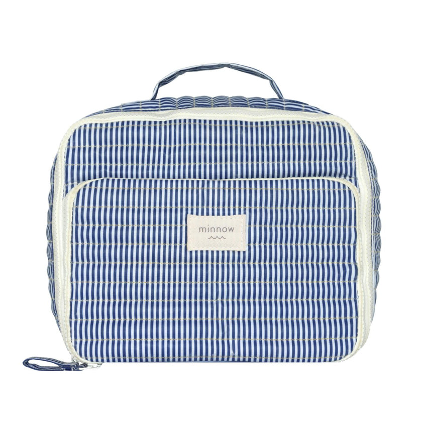 Navy Stripe Coated Lunchbox