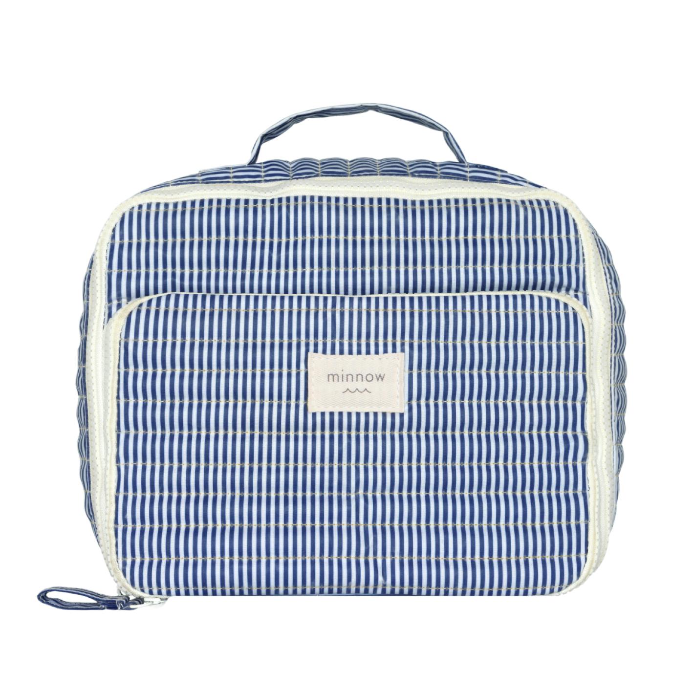 Navy Stripe Coated Lunchbox