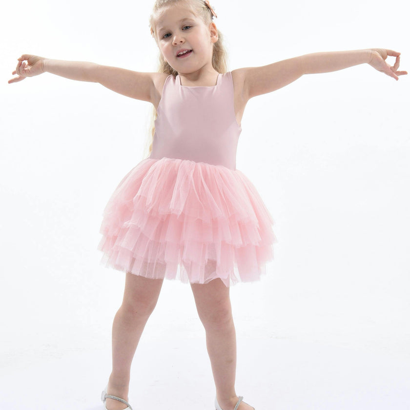 Pink Blush Solid Tutu Dress