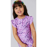 Girls Hi-Shine Ruffle Crop Top