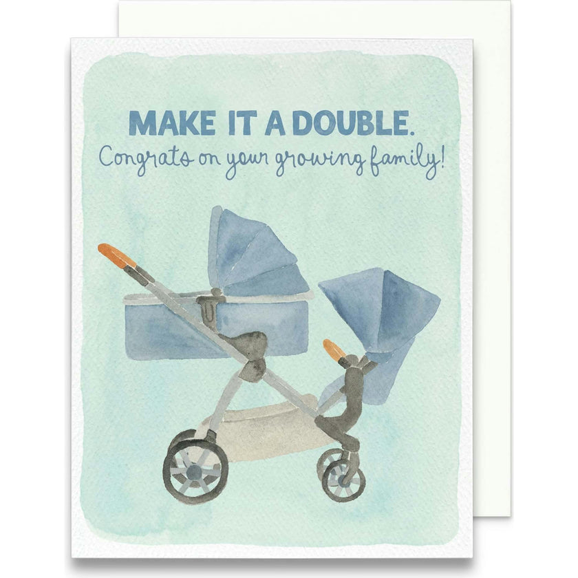 Make It a Double Baby Greeting Card