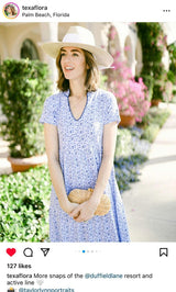 Zinnia Sun Hat - Wide & Short White Tennis & Croquet Ribbon