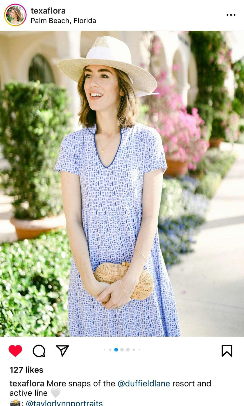 Zinnia Sun Hat - Wide & Short White Tennis & Croquet Ribbon