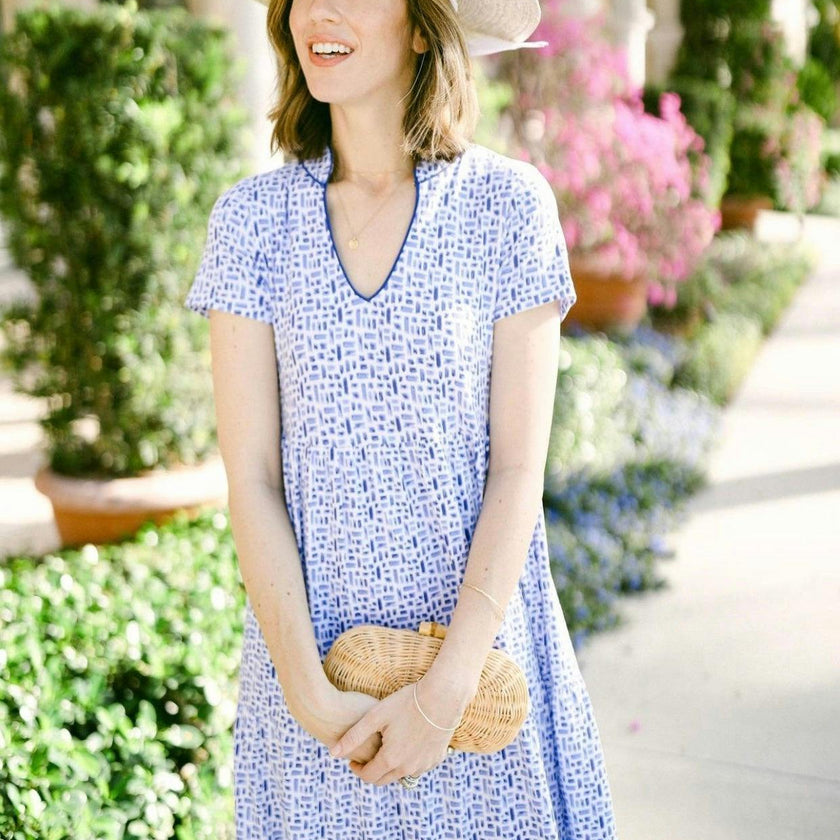 Zinnia Sun Hat - Wide & Short White Tennis & Croquet Ribbon