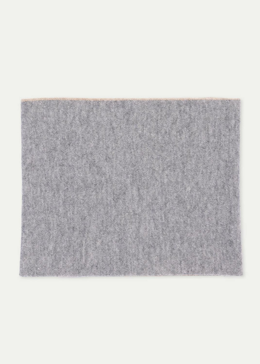 The Cashmere Beige Grey Reversible Snood