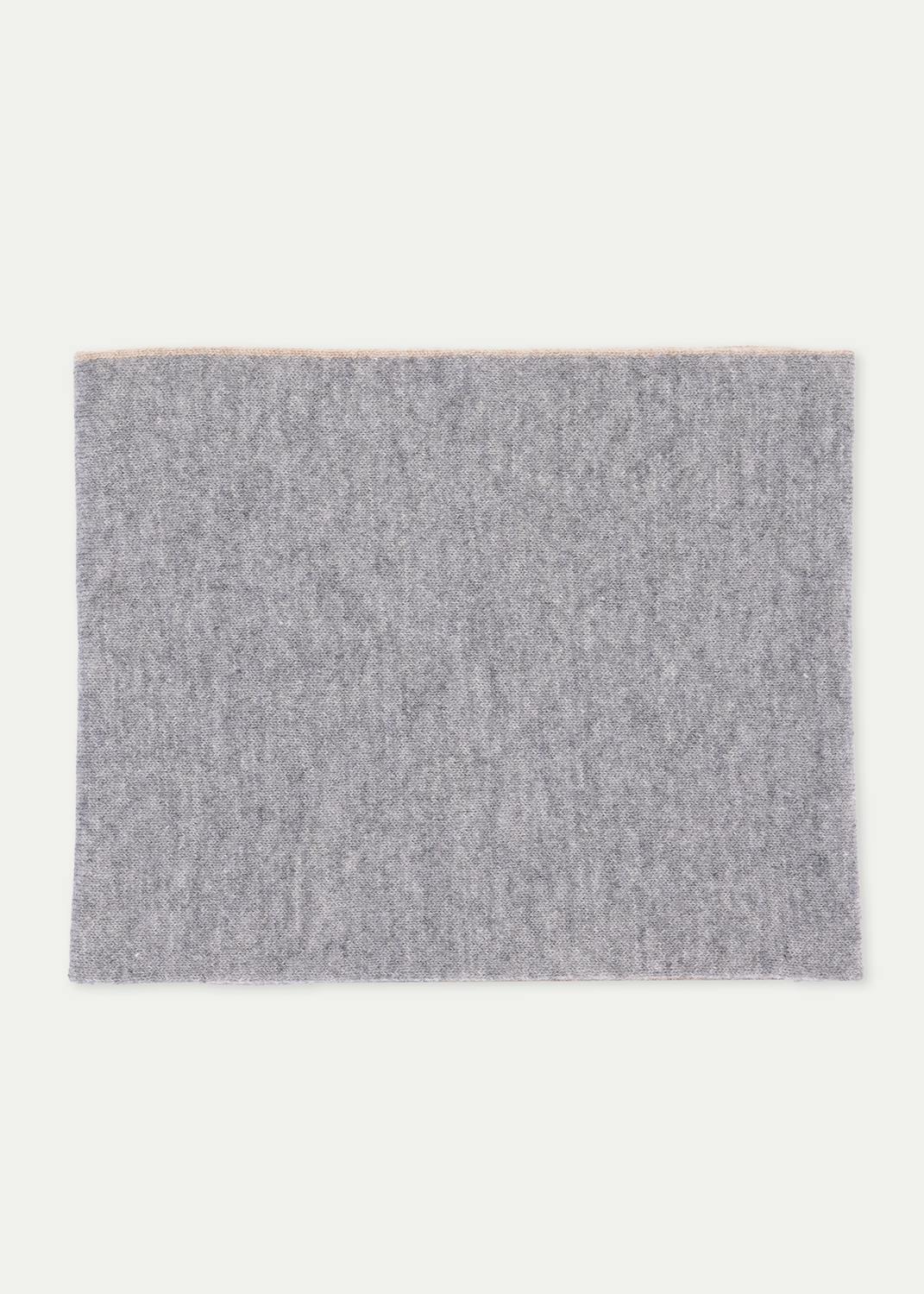 The Cashmere Beige Grey Reversible Snood