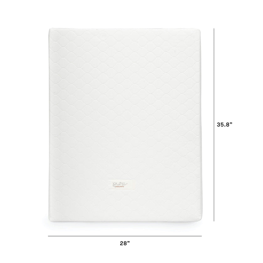 Babyletto Pure Core Midi Crib Mattress w/ Hybrid Quilted Waterproof Cover (Lightweight)