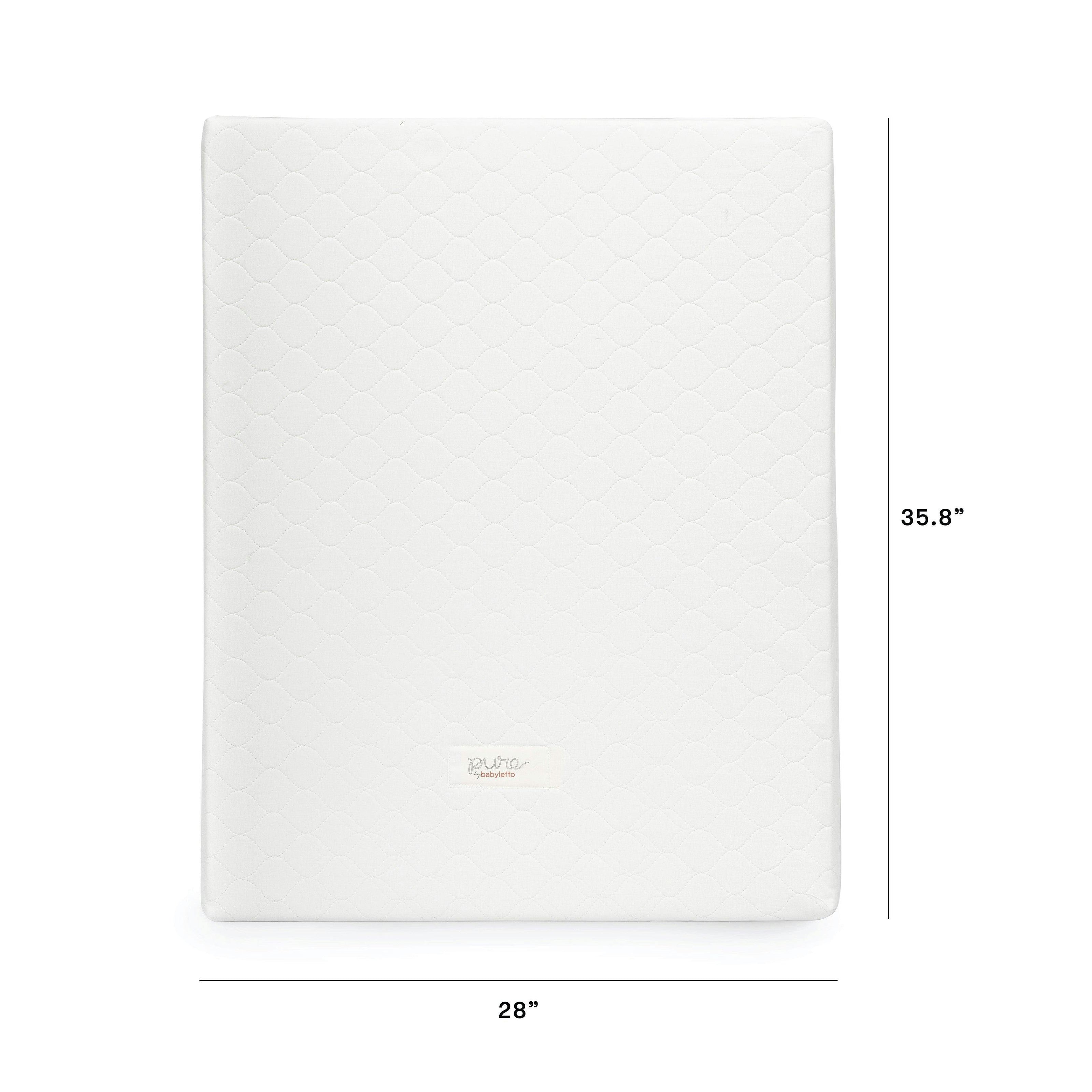 Babyletto Pure Core Midi Crib Mattress w/ Hybrid Quilted Waterproof Cover (Lightweight)