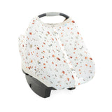 Cotton Muslin Car Seat Canopy - Mushrooms