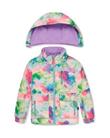 Two Piece Play Snowsuit Multicolored With A Diamond Pattern With Turquoise And Purple Pants