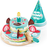 Hape: Interactive Happy Birthday Cake&nbsp;- 16pc Light & Sound Wooden Toy