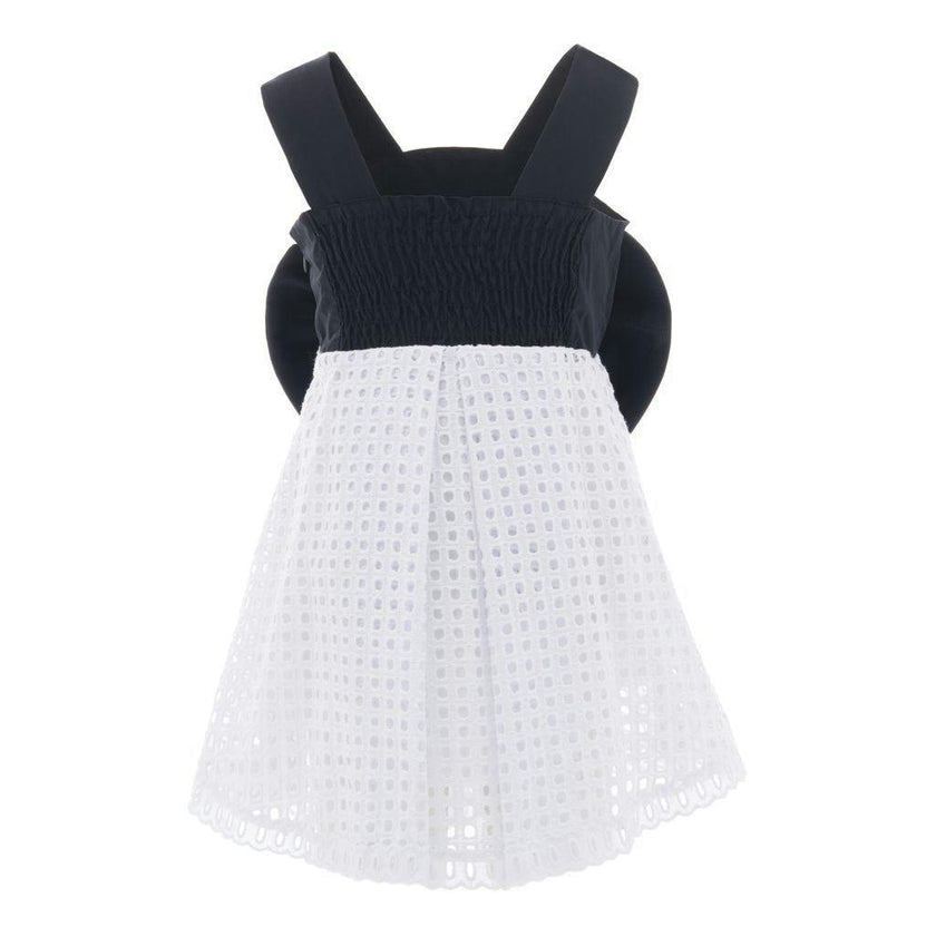 Navy Bow Sleeveless Dress