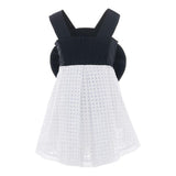 Navy Bow Sleeveless Dress