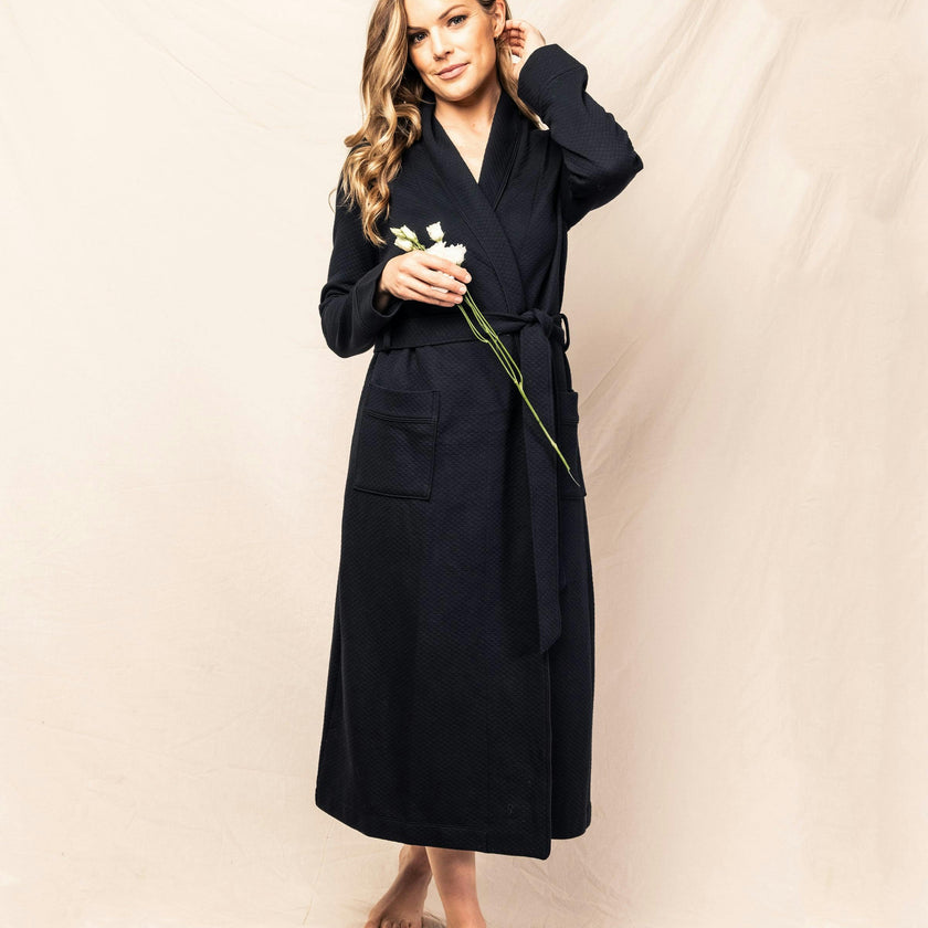 Women's Pima Ophelia Robe in Black