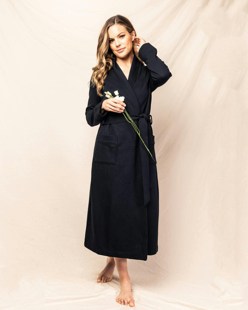 Women's Pima Ophelia Robe in Black