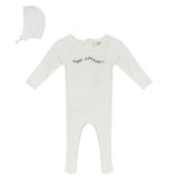 Rib Knit Stretchie and Bonnet