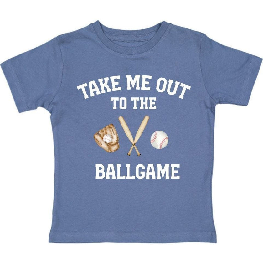 Take Me Out To The Ballgame Short Sleeve T-Shirt - Indigo