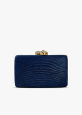 Women's Jen Straw White Stone Clutch Bag