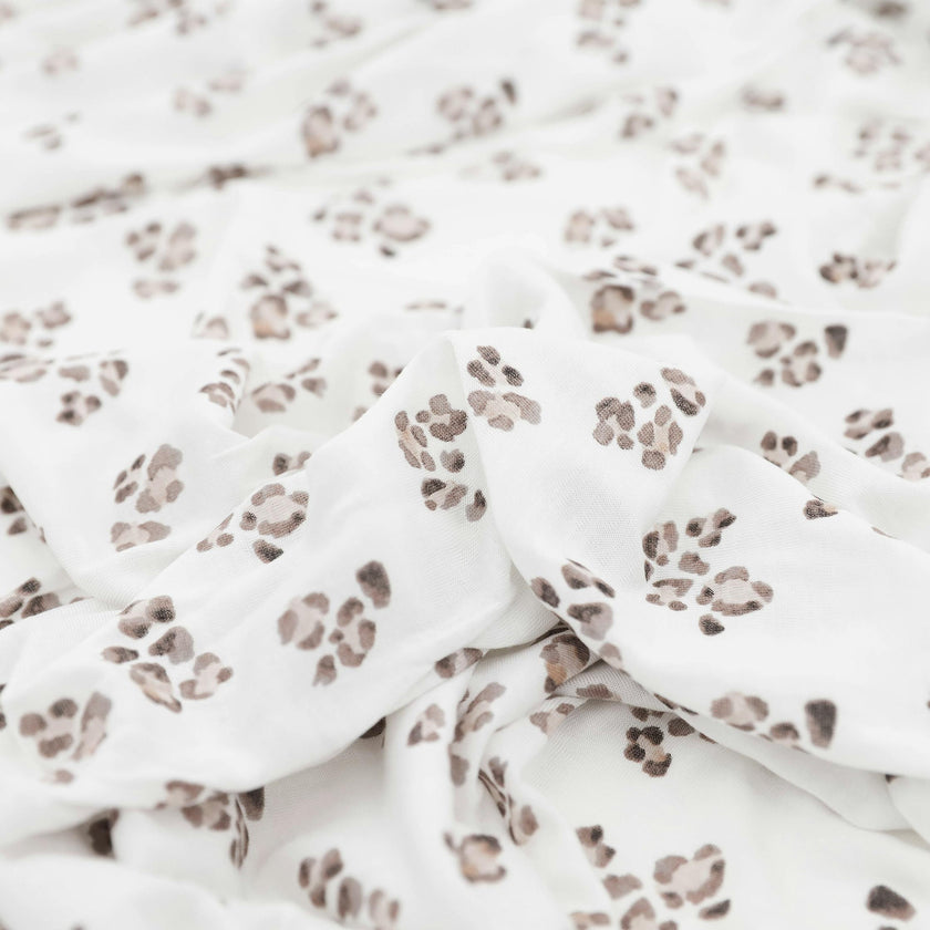 Stretch Knit Swaddle Blanket - Micro Cheetah
