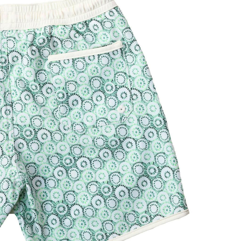 Swim Short Tommaso Jellyfish Print In Mint and Sage