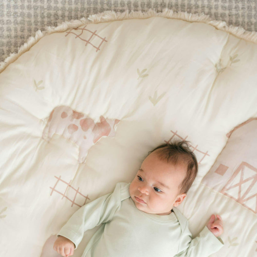 Charlie Farmhouse Quilted Baby Play Mat