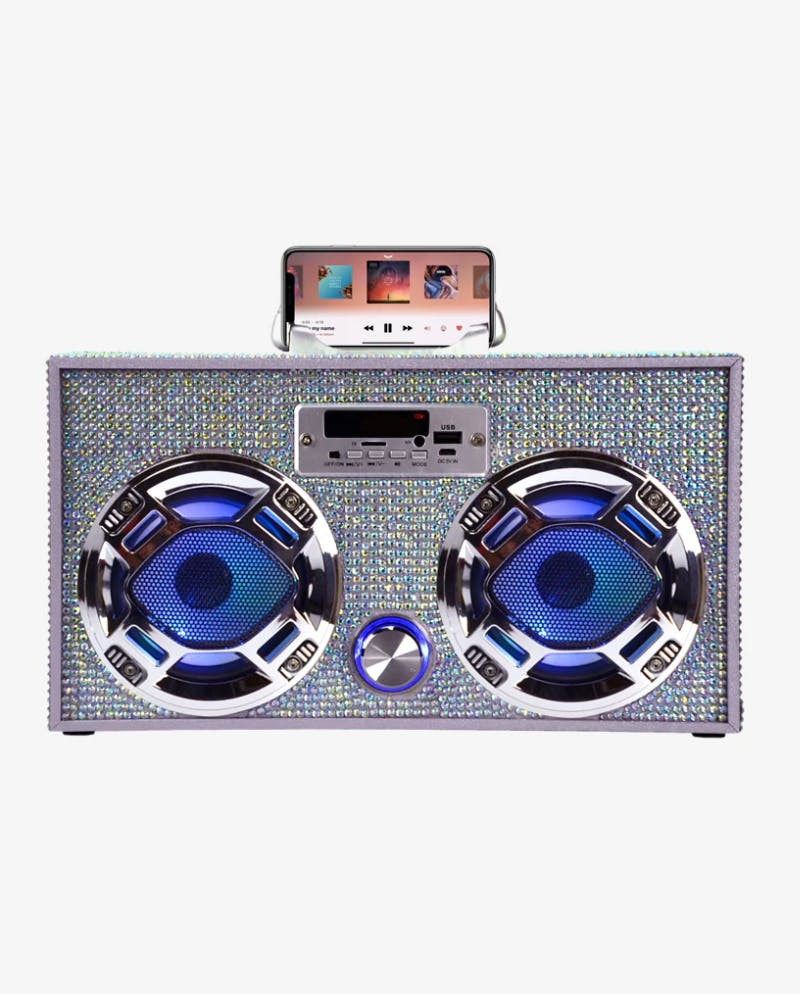 Bling Bundle-Wireless Karaoke Microphone & Boombox-Silver