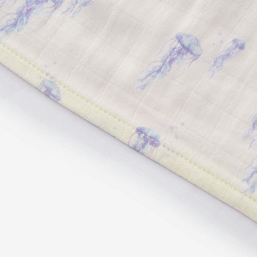 Sunset Jellyfish Organic Cotton Two-Piece Burp Cloth Set