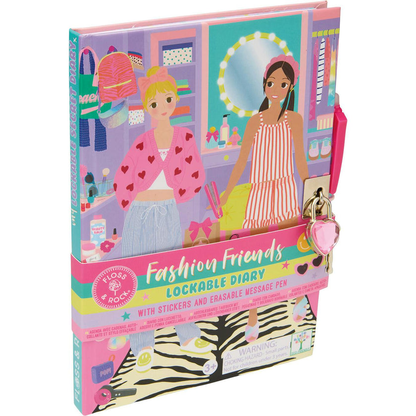 Fashion Friends Lockable Diary with Erasable Pen ( Varied Designs )