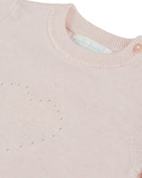 Pointelle Heart Crawler Set - Pink