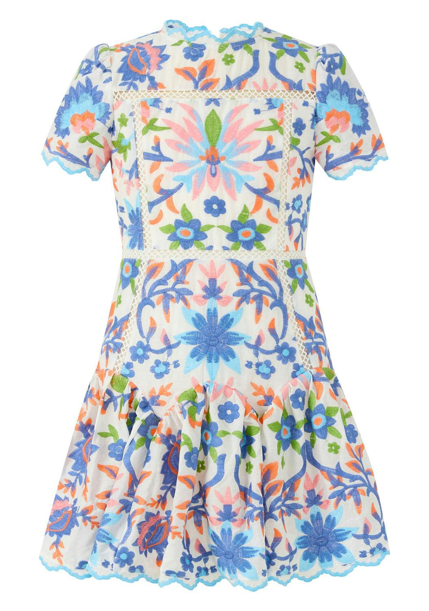 Sarah Embroidered Mini Dress