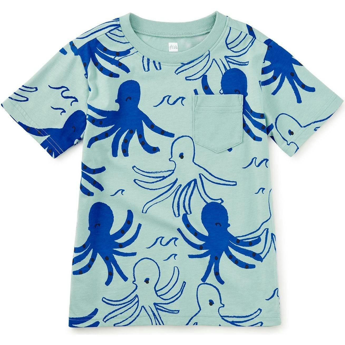 Printed Pocket Tee, Green