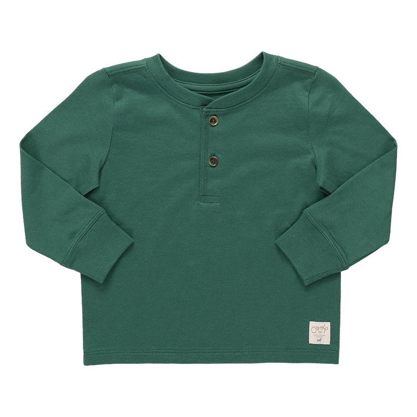 Scout Long Sleeve Henley, Pine