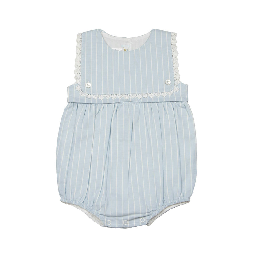 Colette Bubble Romper - Lt. Blue Striped