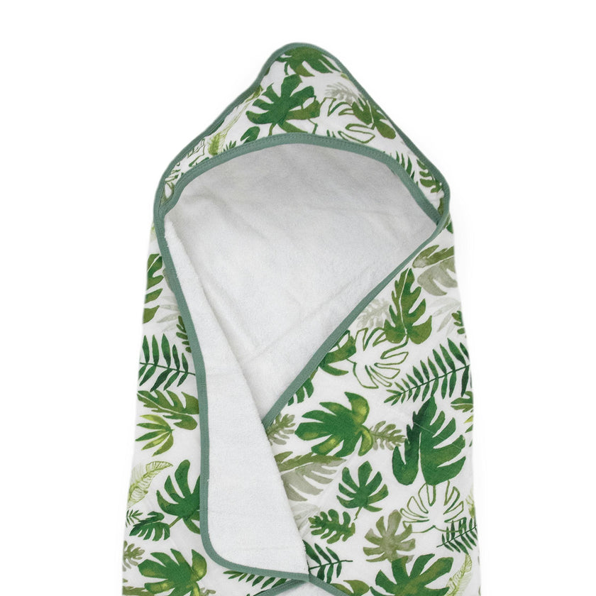 Infant Hooded Towel - Tropical Leaf