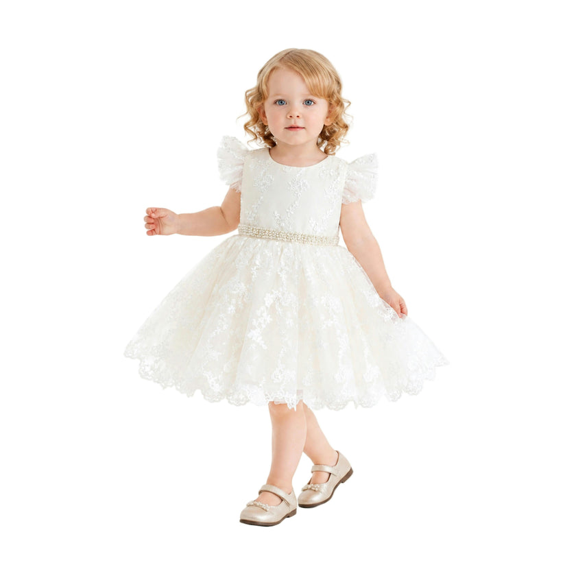 Ivory Anavelle Lace Pearl Dress