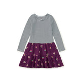 Tiered Skirted Twirl Dress, Midnight Posy
