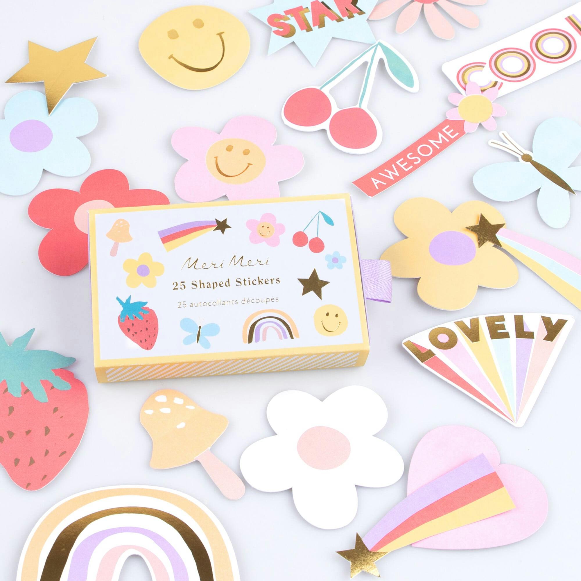 Happy Icons Shaped Stickers