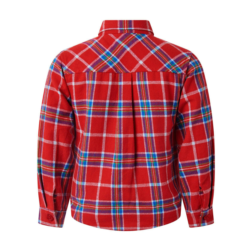 Tartan Classic Collar Long Sleeve Button-Up Shirt