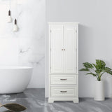 St. James Wooden Linen Tower Cabinet With 2 Drawers