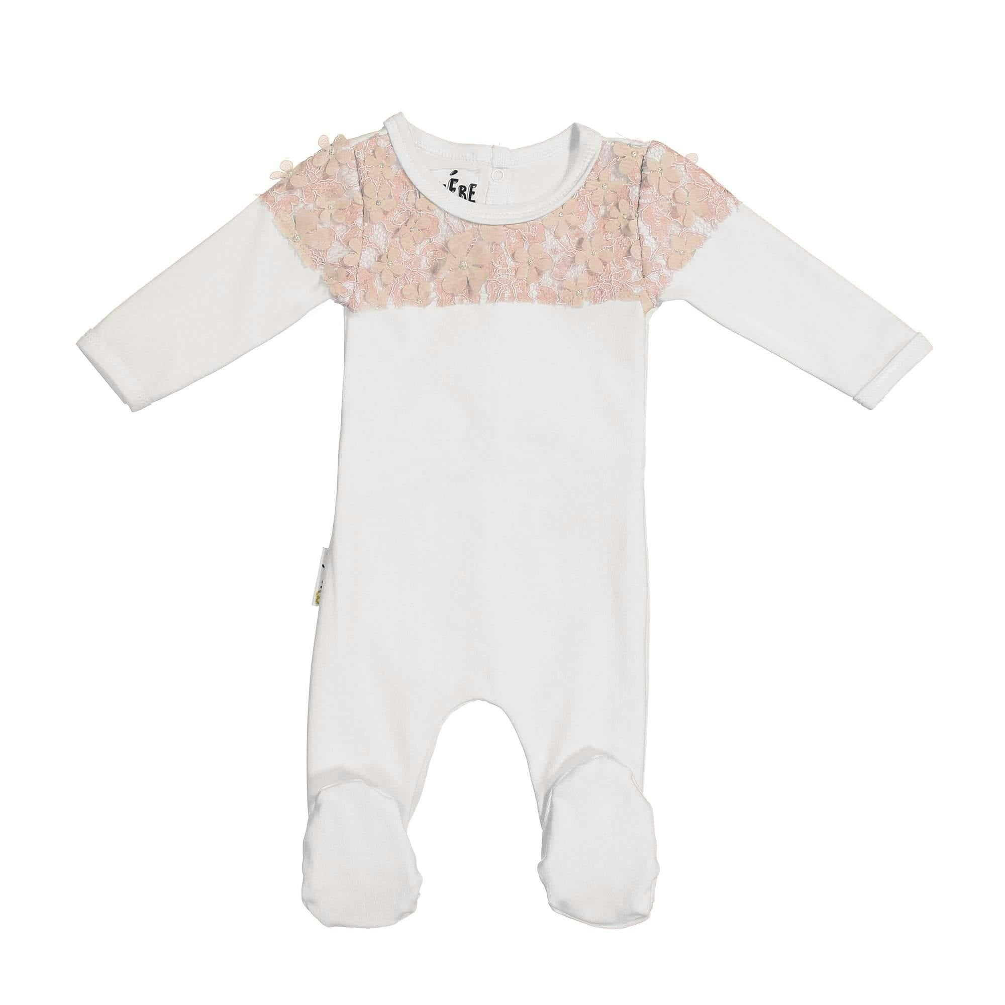 Lace Yoke Footie