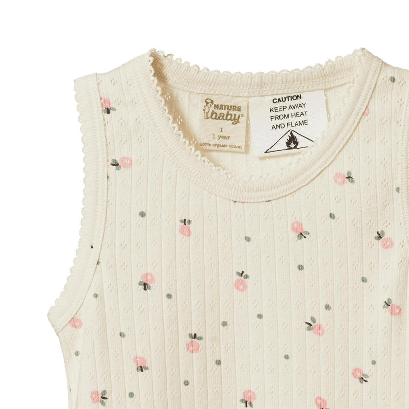 Pointelle Singlet Pajamas Set