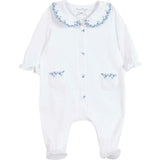 TARTINE ET CHOCOLAT Blue Fleur Embroidered Pyjama