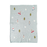 Ski Blanket and Bear Plush Toy Gift Set