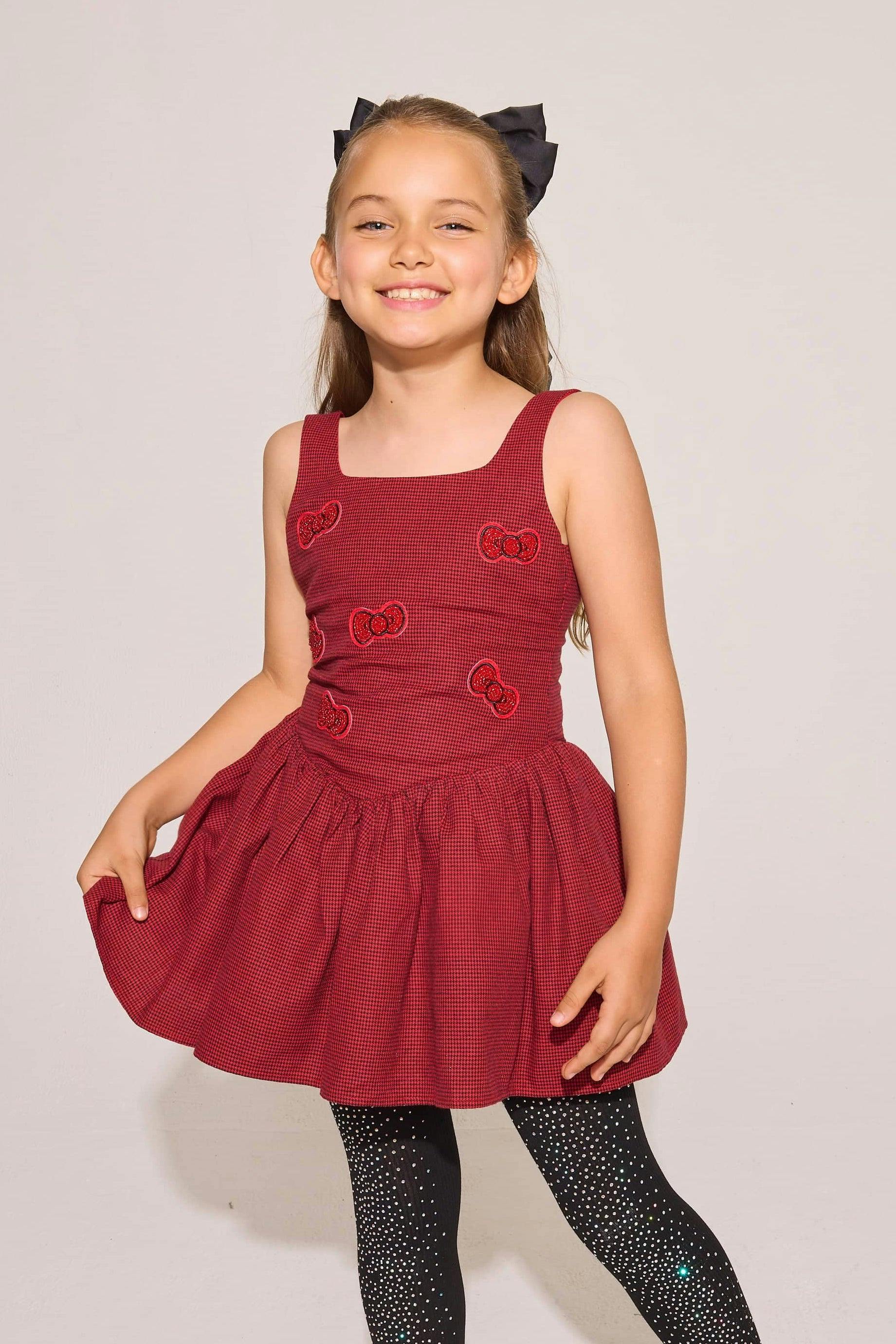 Houndstooth Bow Dress