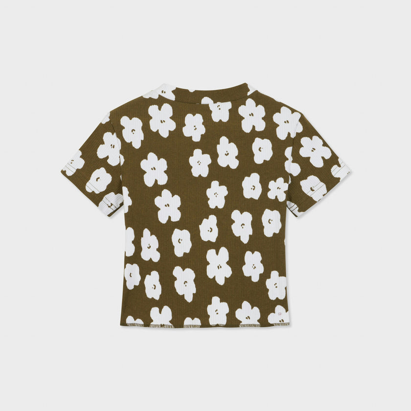 Organic Cotton Cropped Ribbed Shirt