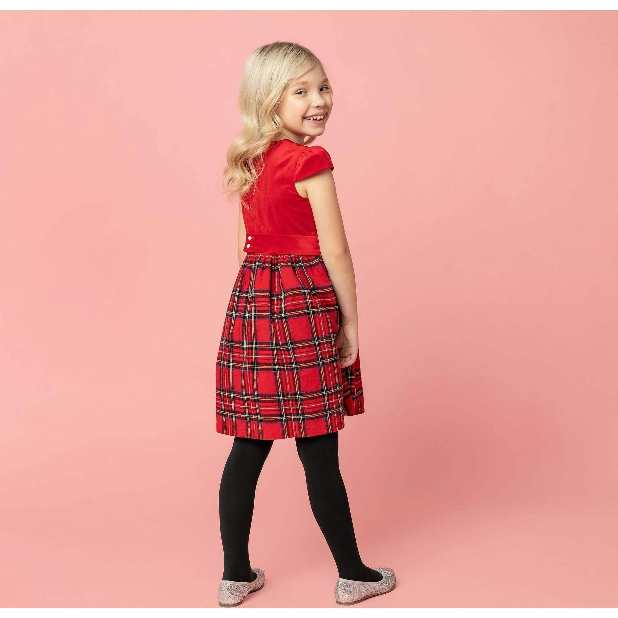Diana Velvet & Tartan Party Dress