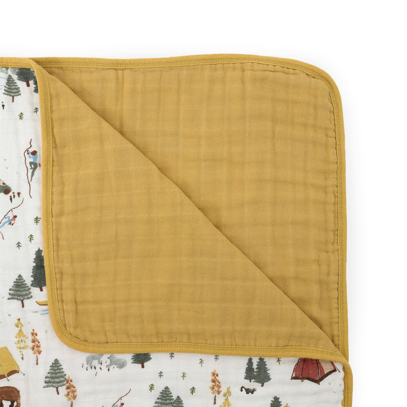 Original Organic Cotton Muslin Quilt - Alpine Adventure