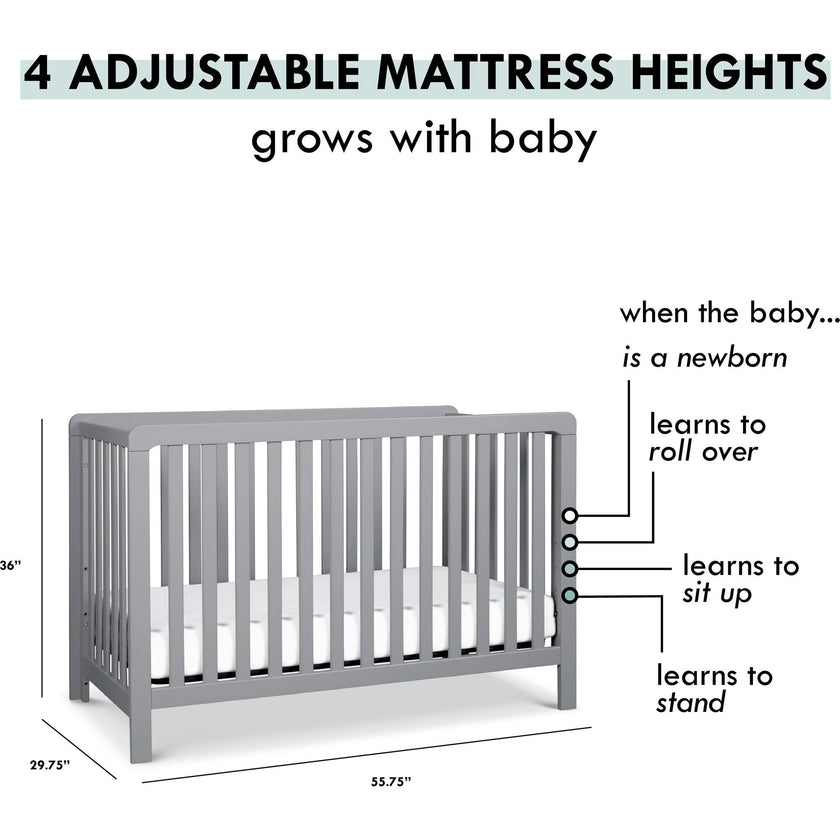 Colby 4-In-1 Low-Profile Convertible Crib